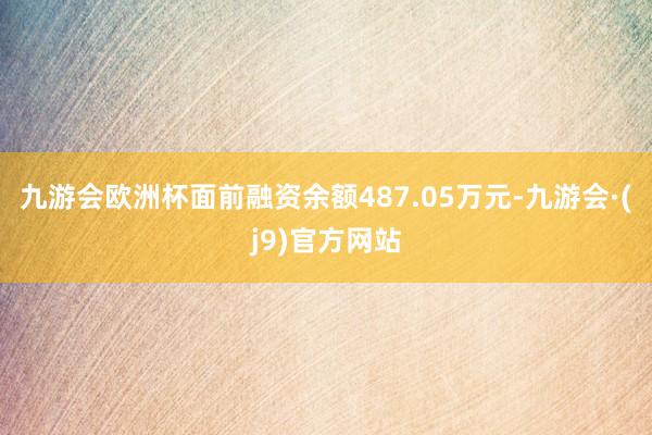 九游会欧洲杯面前融资余额487.05万元-九游会·(j9)官方网站