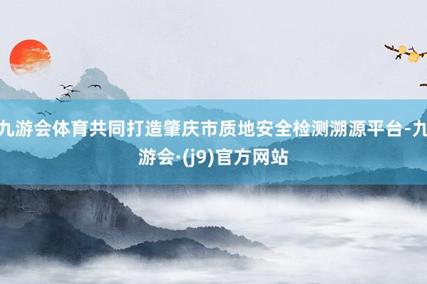 九游会体育共同打造肇庆市质地安全检测溯源平台-九游会·(j9)官方网站